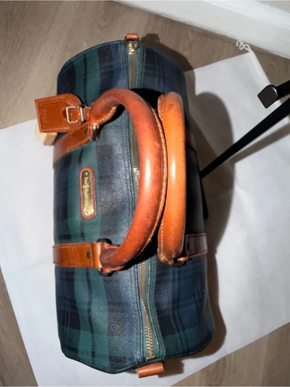 Vintage Polo Ralph Lauren Blackwatch Plaid Boston Bag - Picture 6 of 16